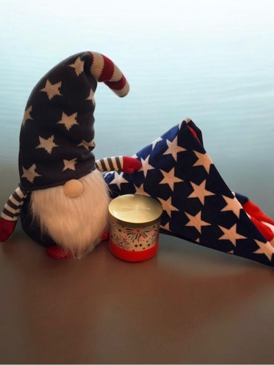 Kirkton House Other - Patriotic 20” Gnome Plush 3 Wick Candle,  30” x 60” American Flag Beach Towel